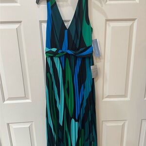 London Times Black and Teal Dress